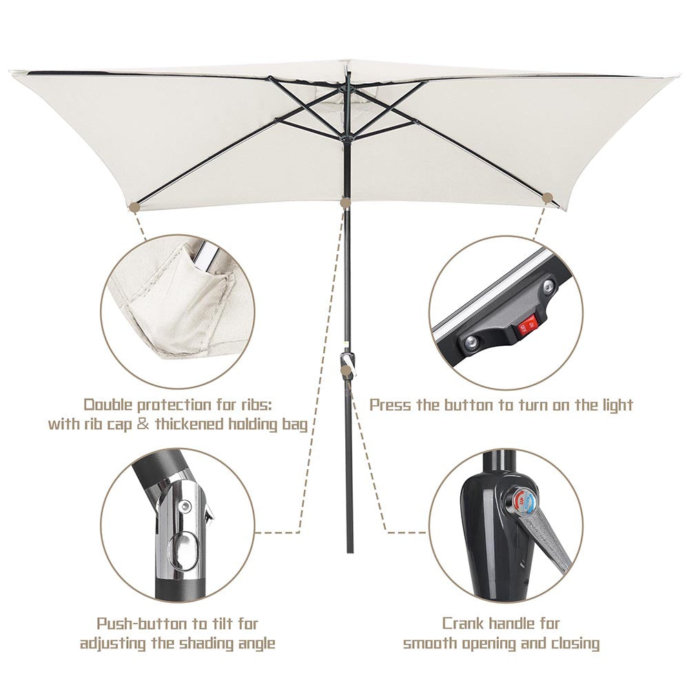 patio umbrella with lights