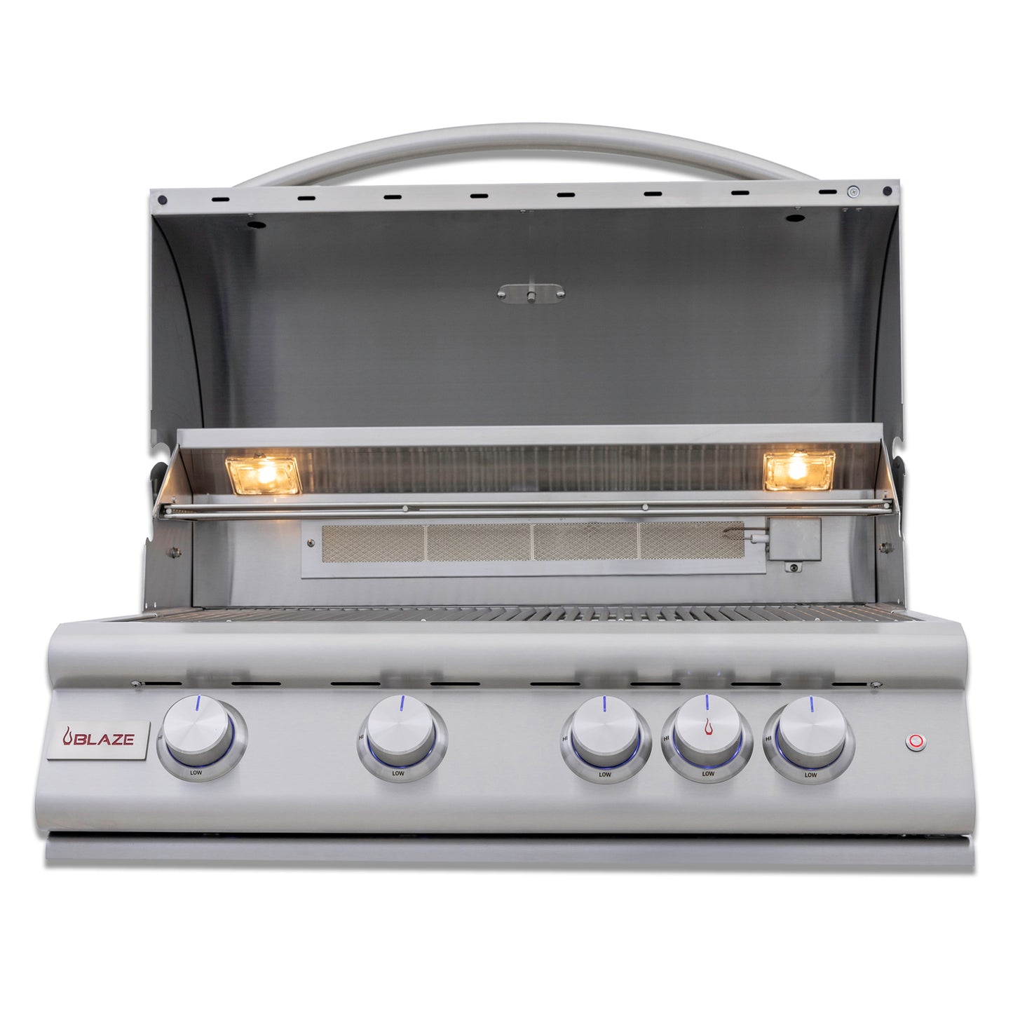 Blaze Premium LTE+ 32-Inch 4-Burner Built-In Propane Gas Grill w/ Lift-Assist Hood & Rear Infrared Burner - BLZ-4LTE3