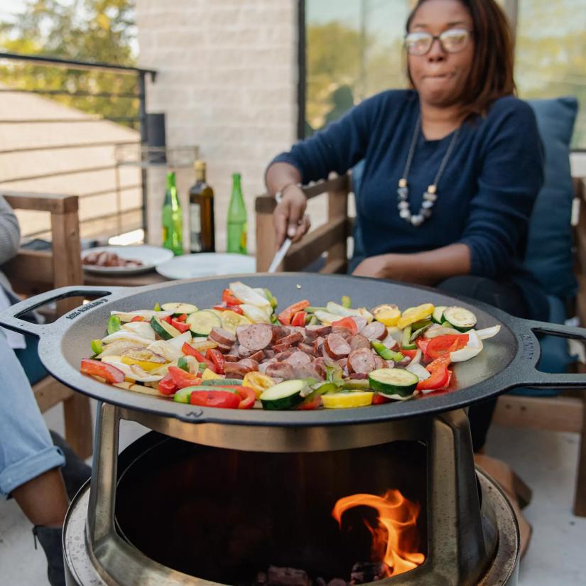 stir-fry on solo stove wok top