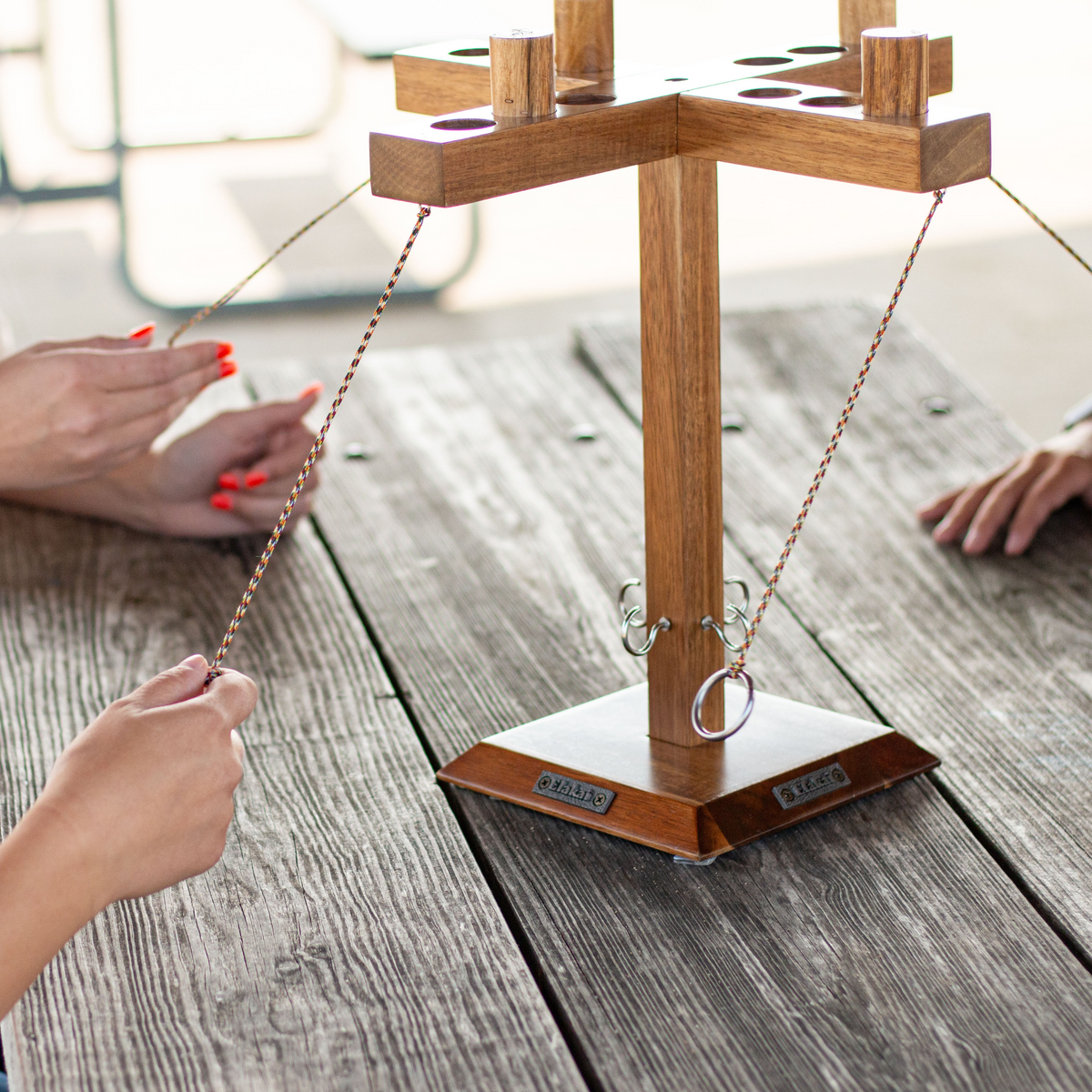 wooden hook & ring game