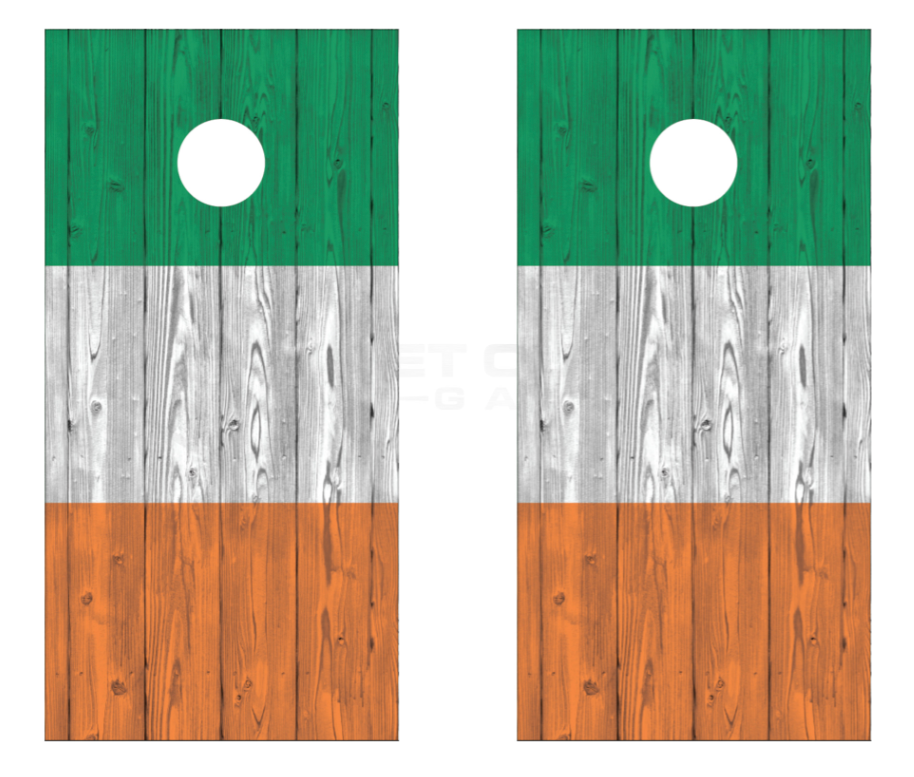 Irish flag cornhole board