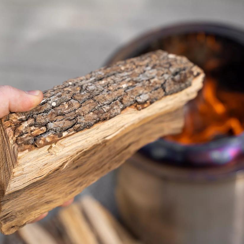 oak firewood with solo stove