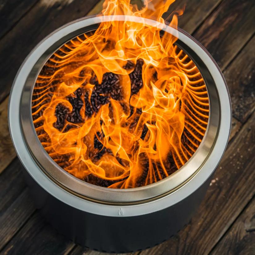 Solo Stove with wood pellets