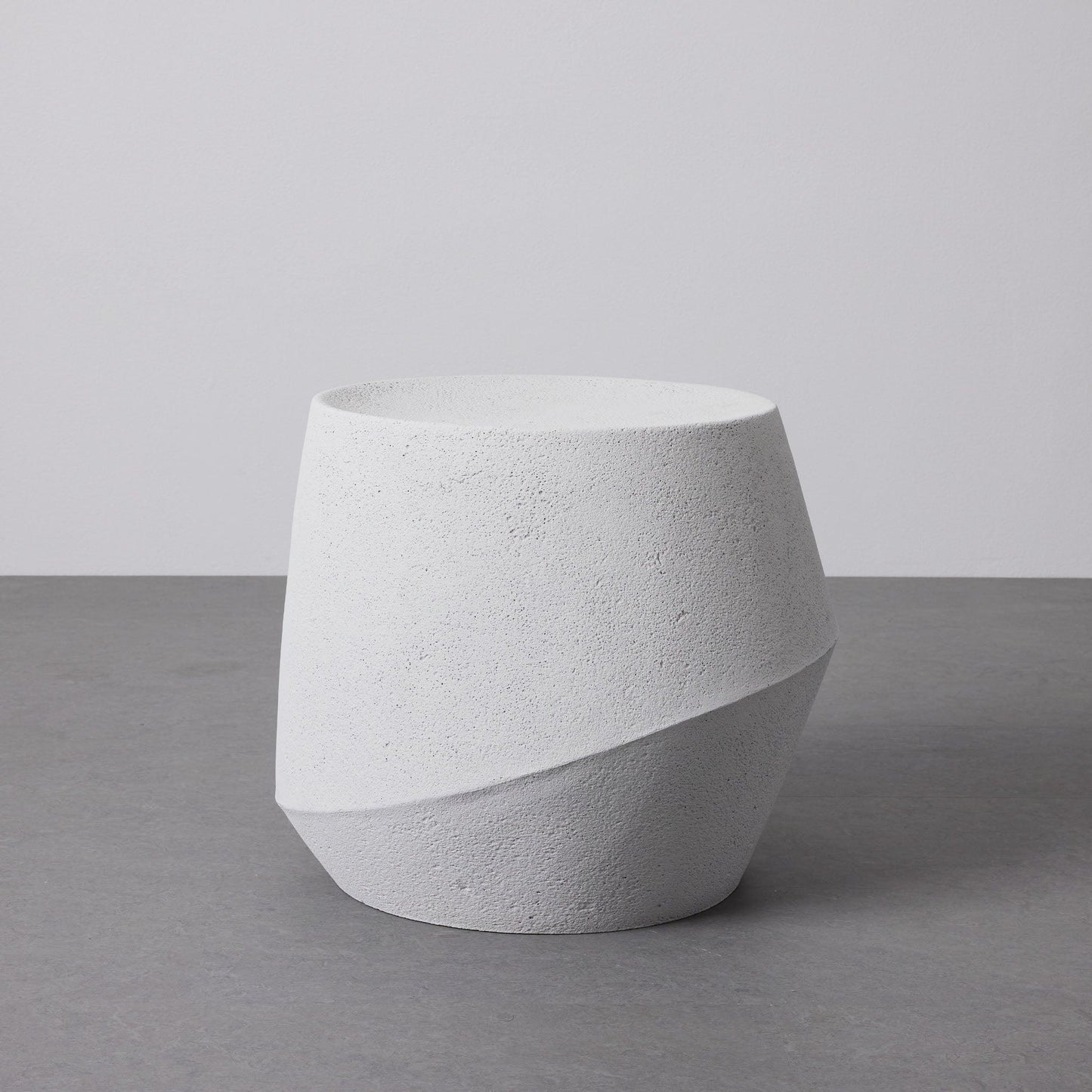 gray concrete stool