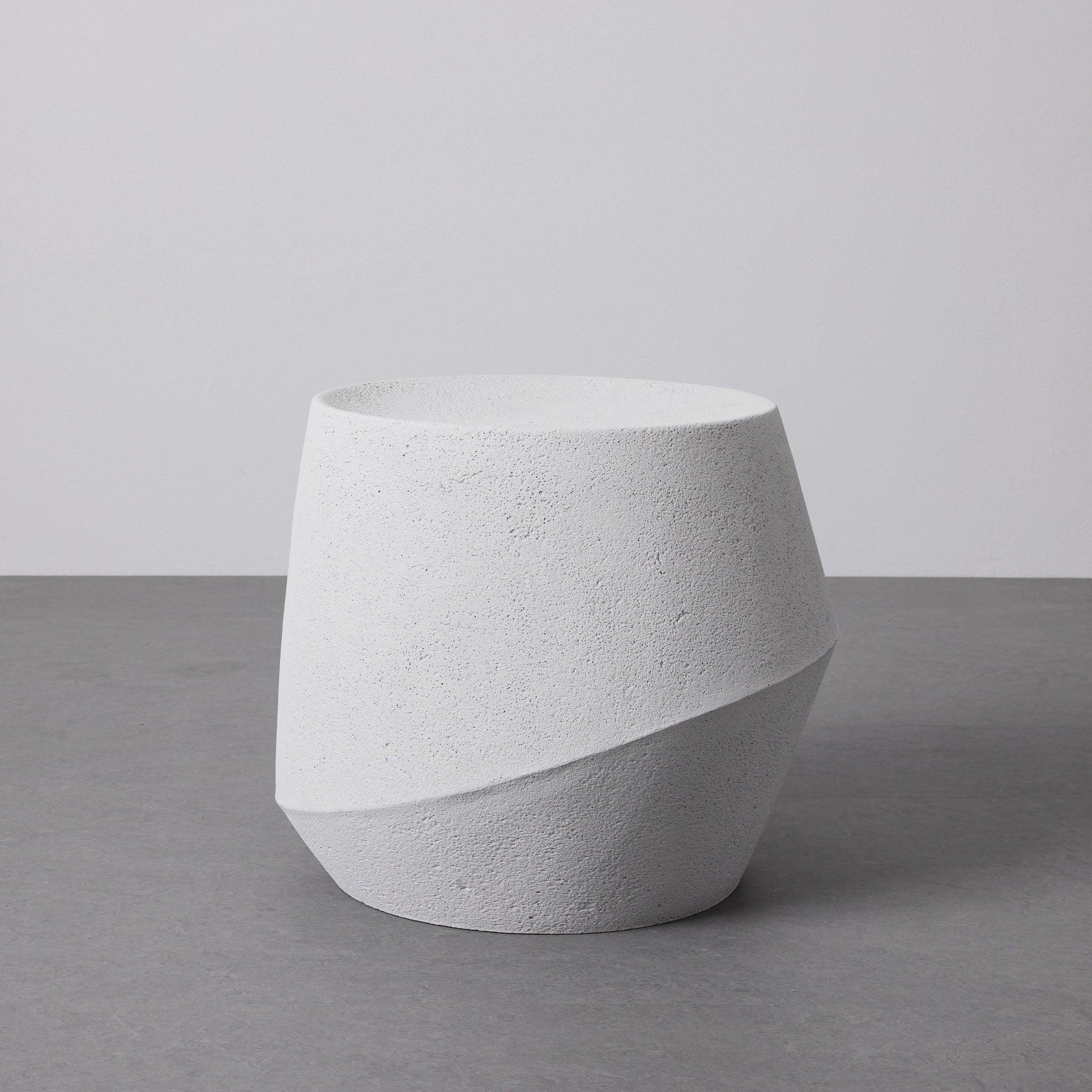 gray concrete stool