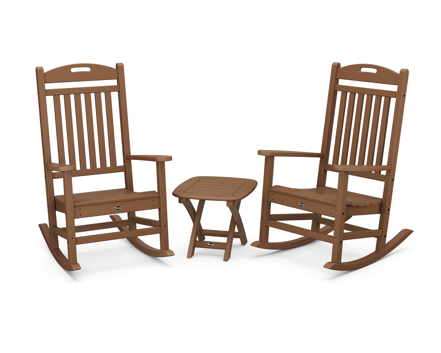 Trex Outdoor Furniture Yacht Club 3-Piece Rocker Set (Rectangle Table)