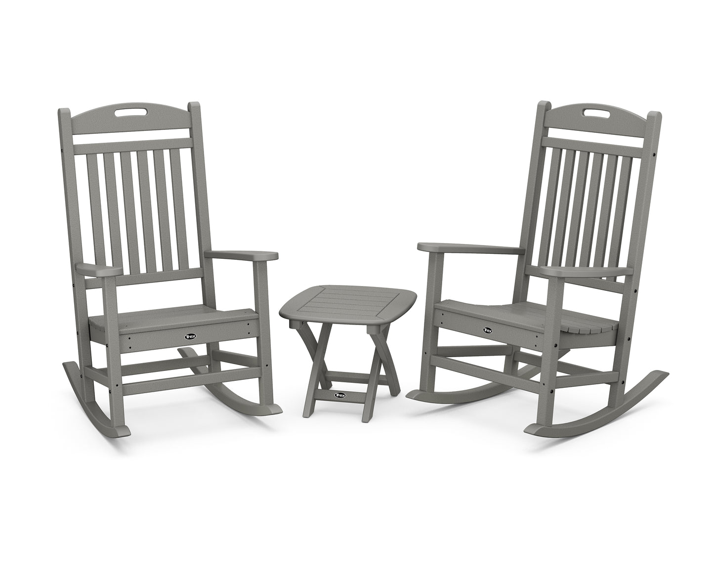 Trex Outdoor Furniture Yacht Club 3-Piece Rocker Set (Rectangle Table)