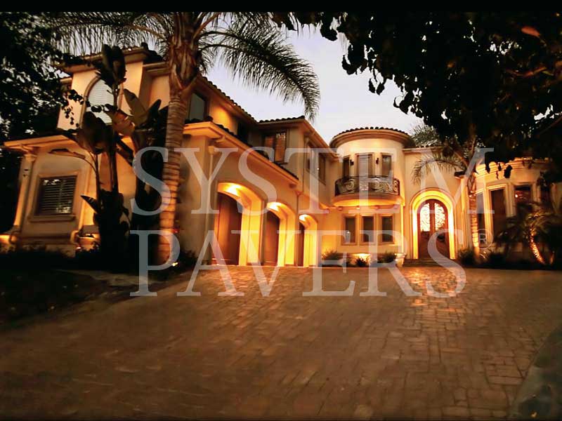 System Pavers driveway lighting