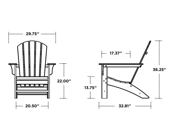 Trex Outdoor Furniture Yacht Club Adirondack Chair