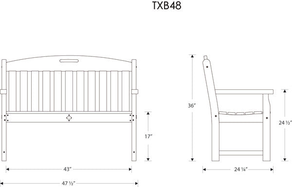 Trex Outdoor Furniture Yacht Club 48" Bench