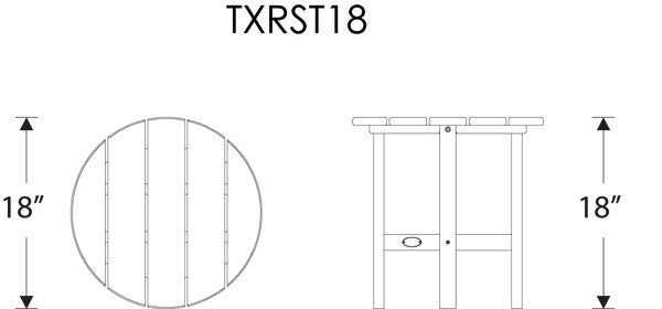 Trex Outdoor Furniture Cape Cod Round 18" Side Table