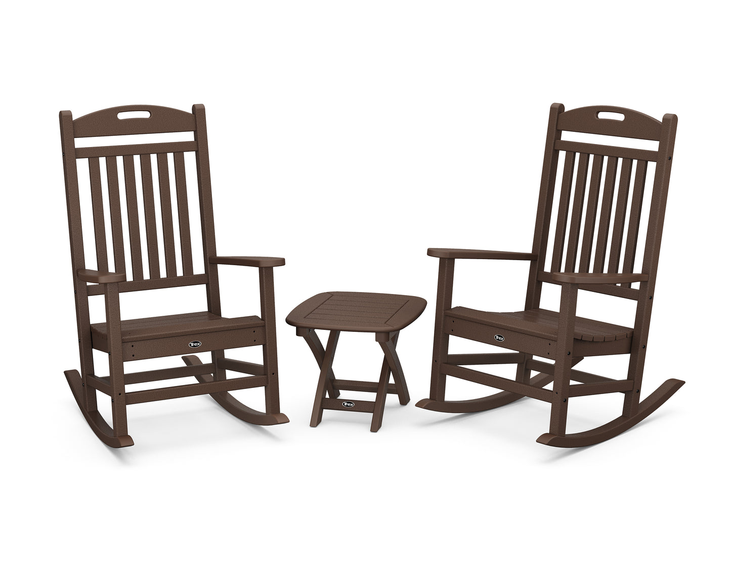 Trex Outdoor Furniture Yacht Club 3-Piece Rocker Set (Rectangle Table)