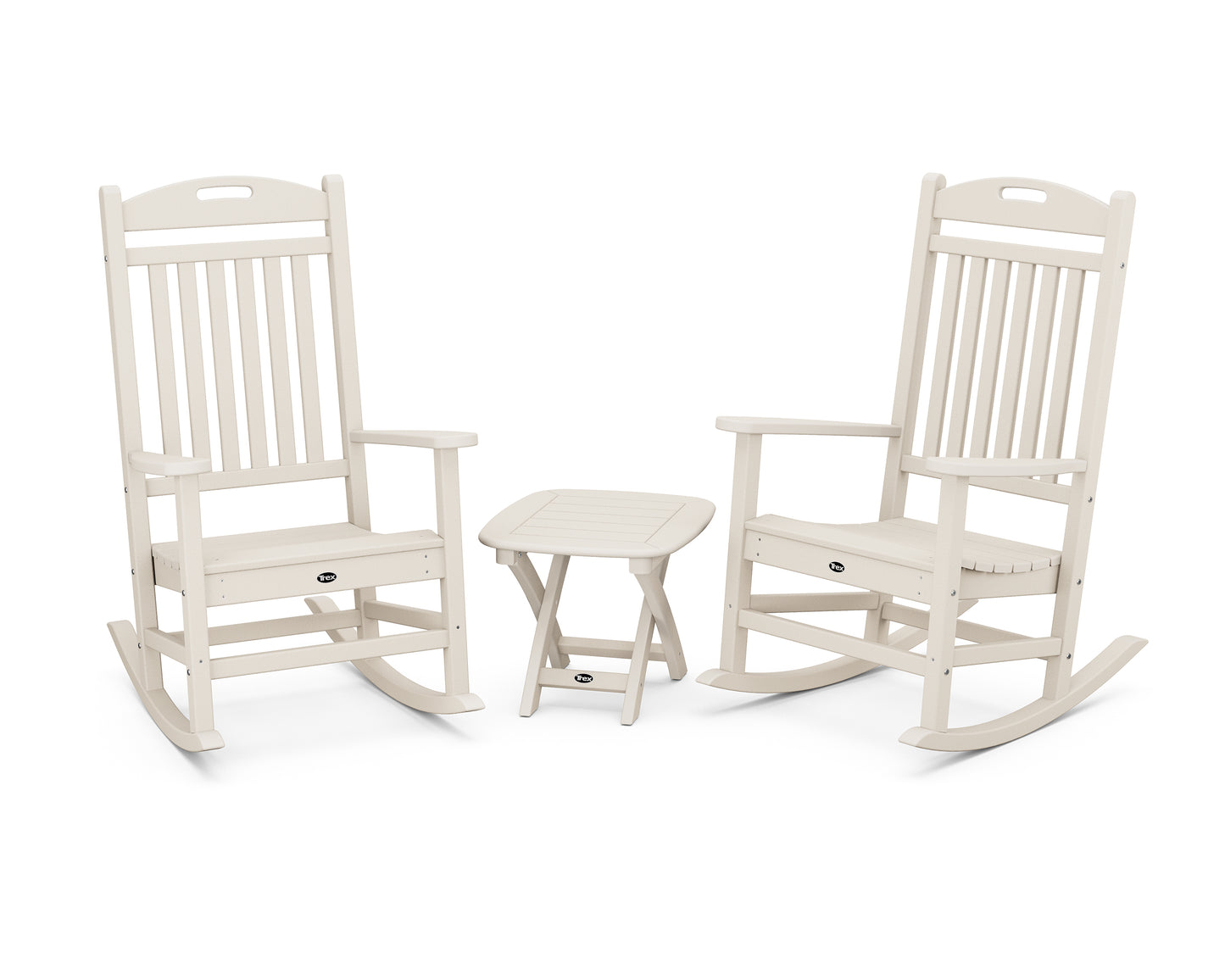 Trex Outdoor Furniture Yacht Club 3-Piece Rocker Set (Rectangle Table)
