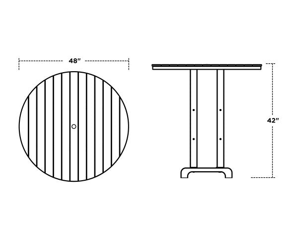 Trex Outdoor furniture table dimensions