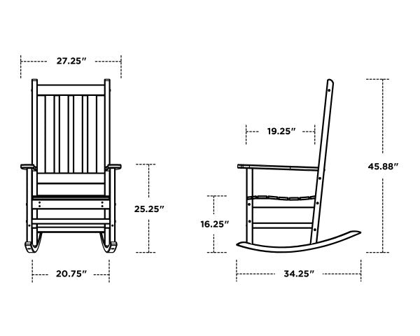 Trex Outdoor Furniture rocker dimensions