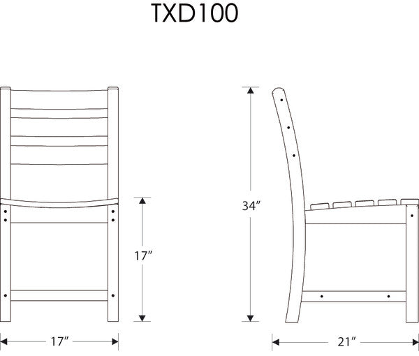 Trex Outdoor furniture chair dimensions