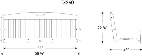 Trex Outdoor Furniture swing dimensions