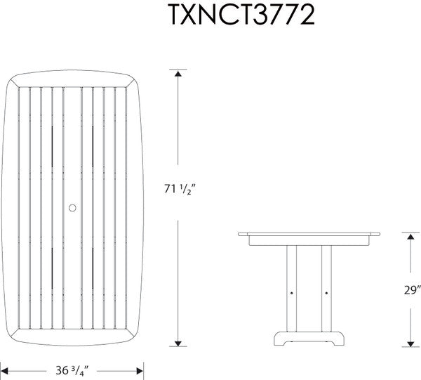 Trex Outdoor furniture table dimensions