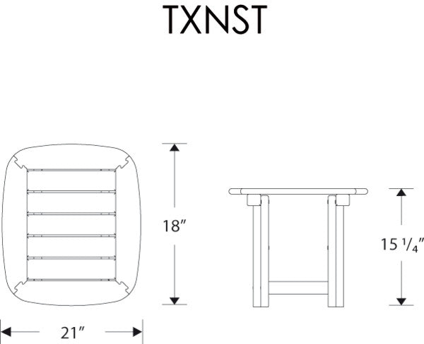 Trex Outdoor Furniture Yacht Club 21" x 18" Side Table