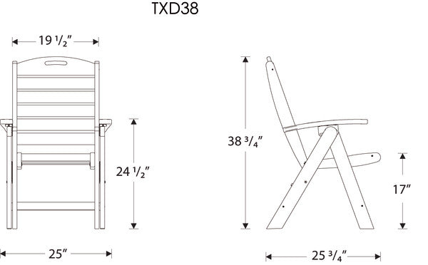 Trex Outdoor furniture chair dimensions