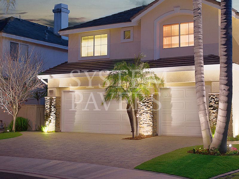 System Pavers driveway lighting