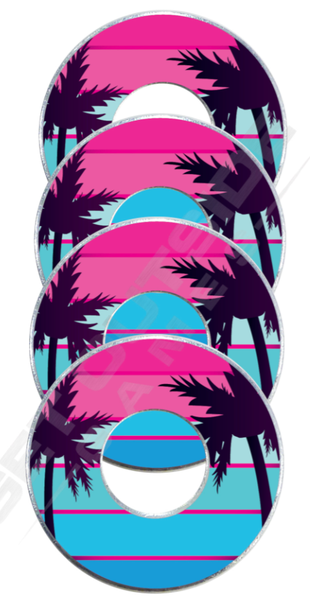 retro beach washers teal