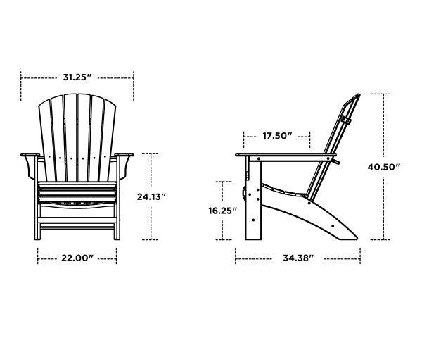 Trex Outdoor Furniture adirondack chair dimensions