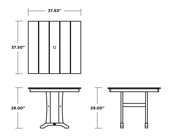 Trex Outdoor furniture table dimensions