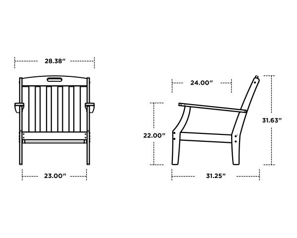 Trex Outdoor Furniture chair dimensions