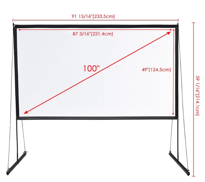 100" outdoor screen