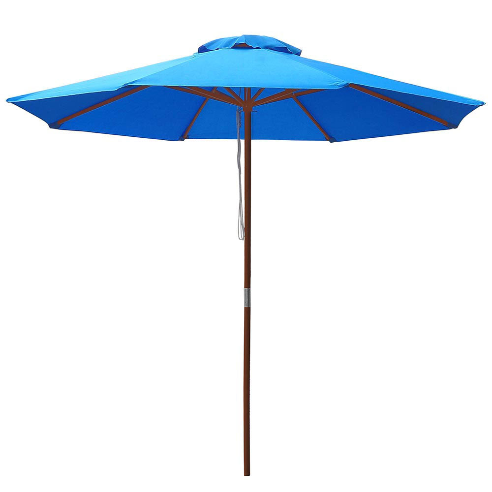 blue patio umbrella