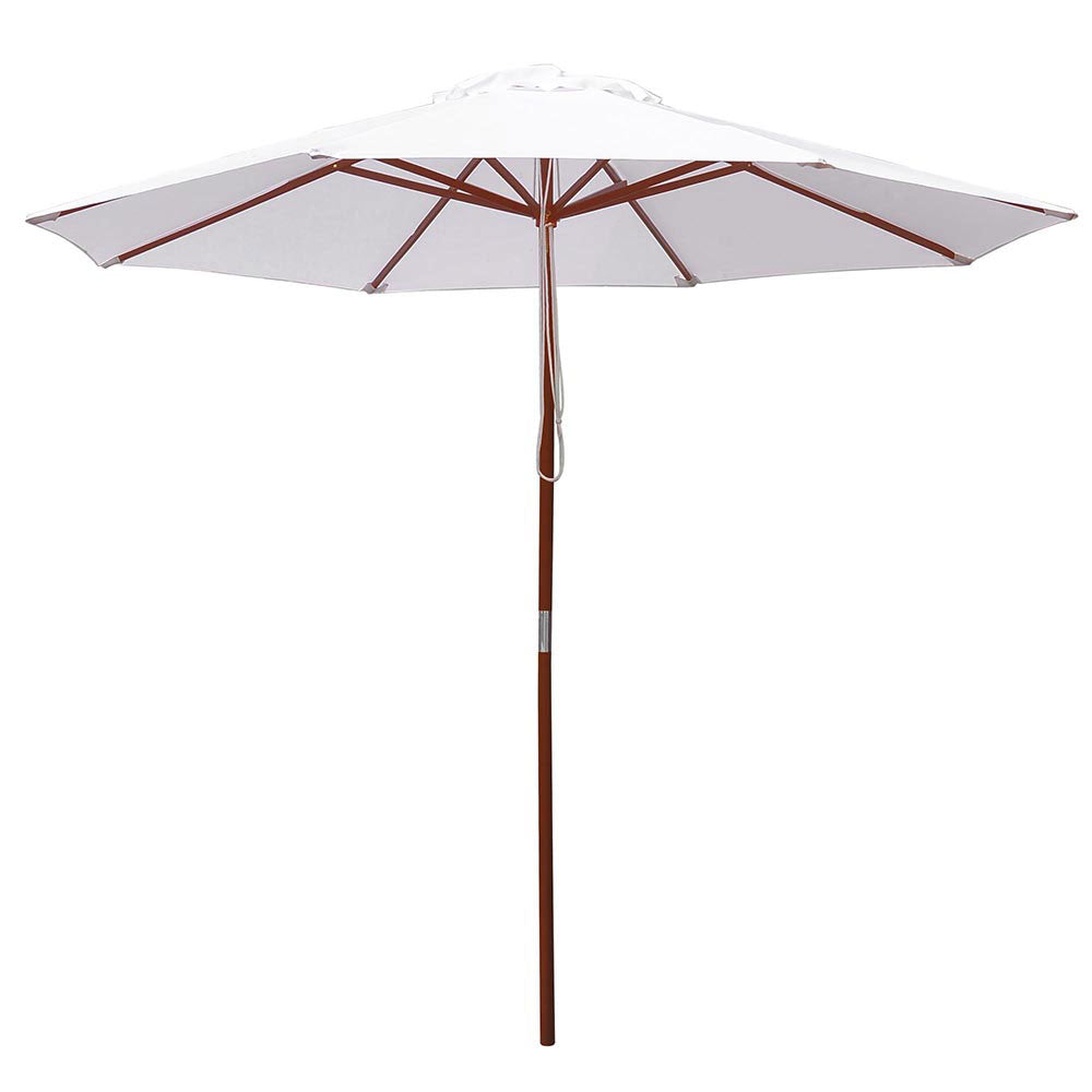 white patio umbrella