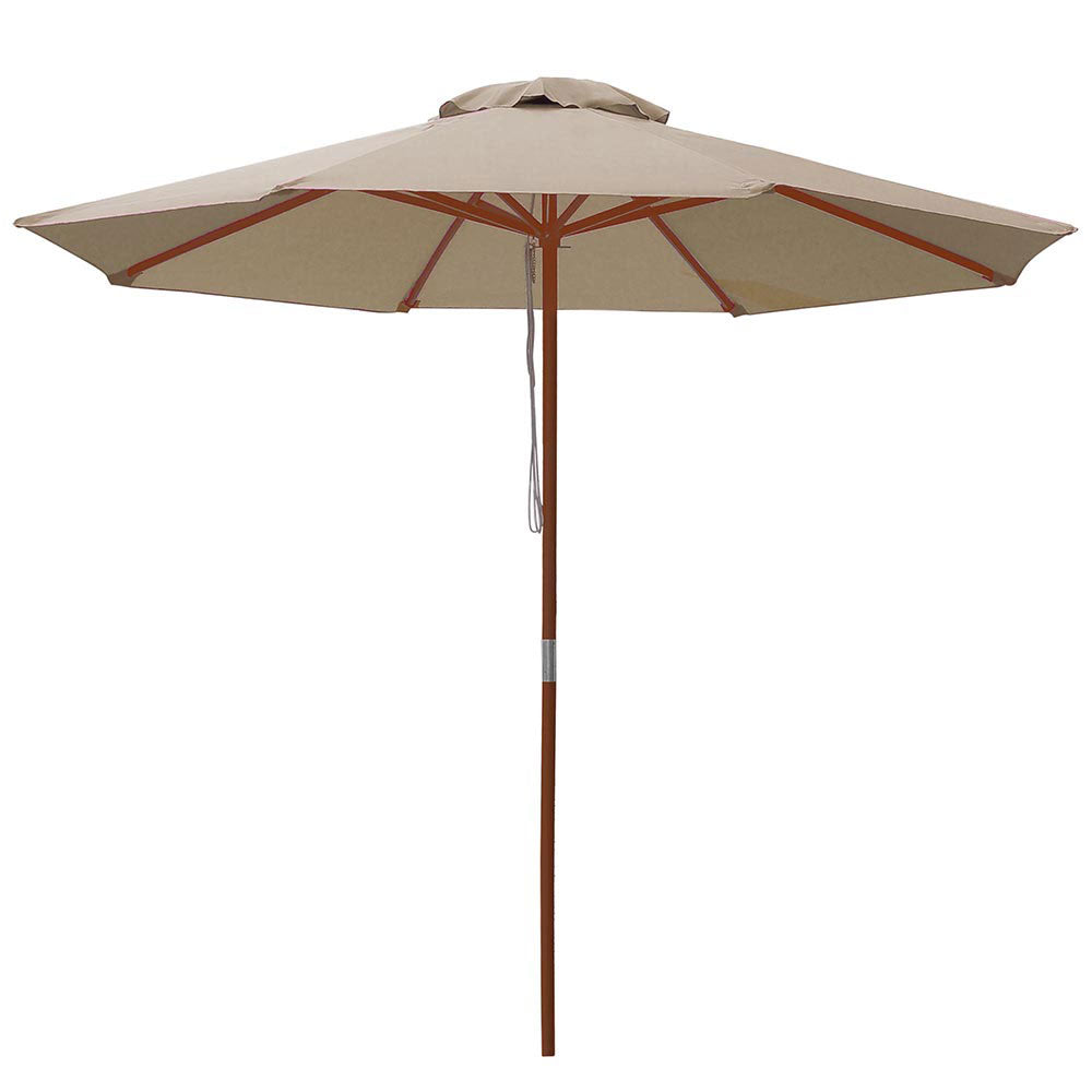 tan patio umbrella