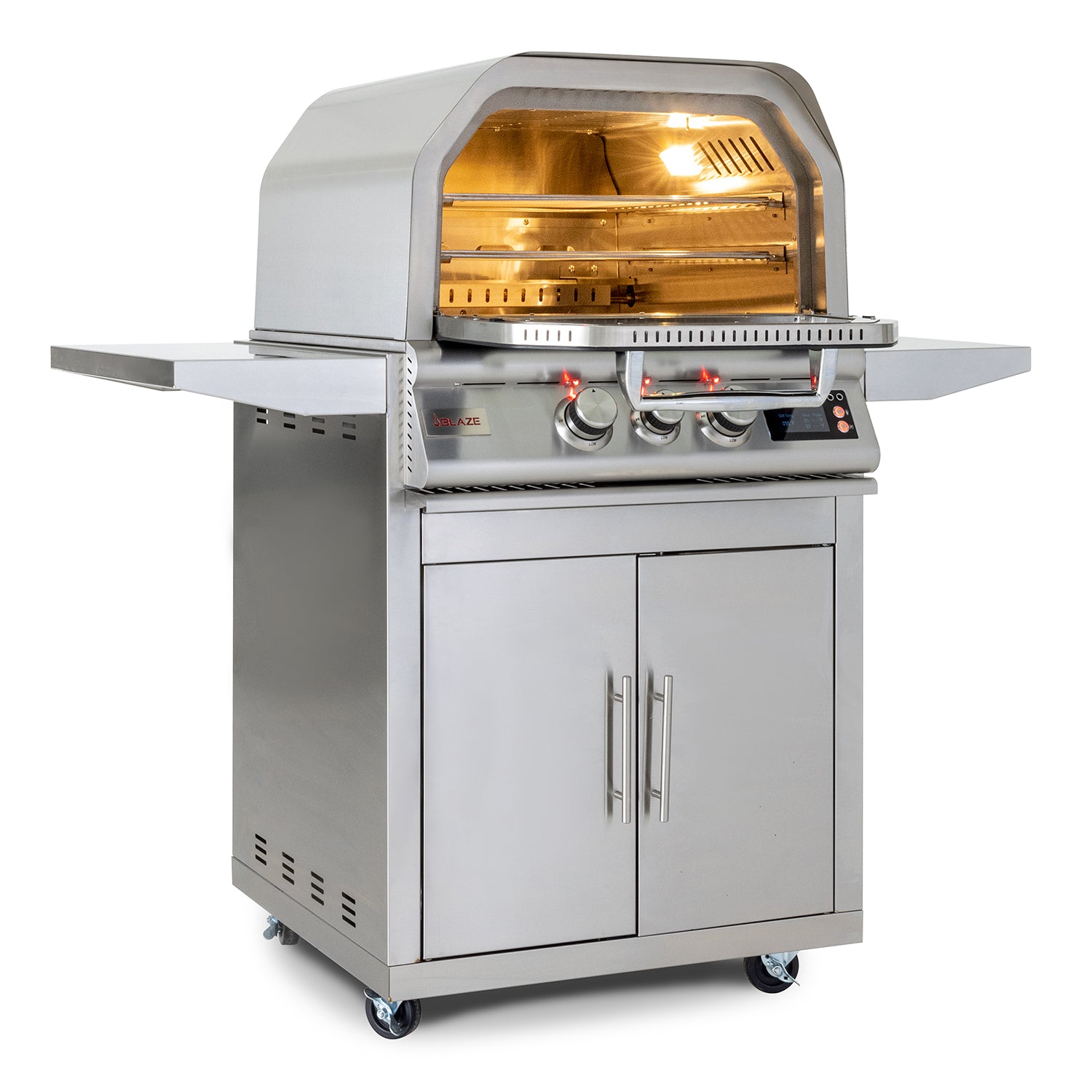 blaze pizza oven with cart