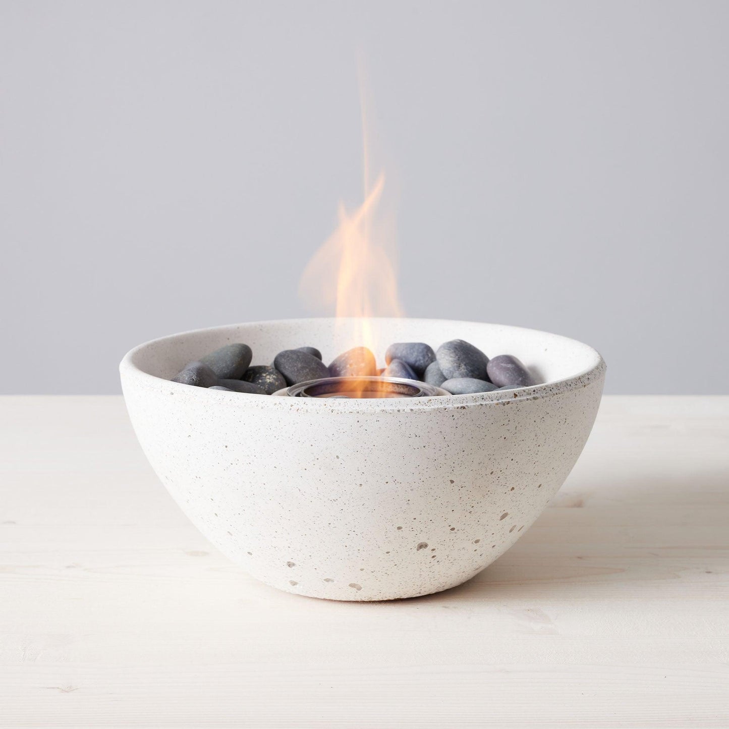 white basin tabletop fire bowl