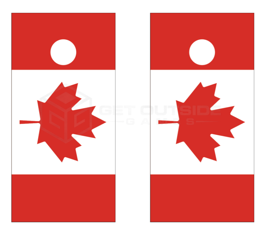 Canadian flag cornhole board