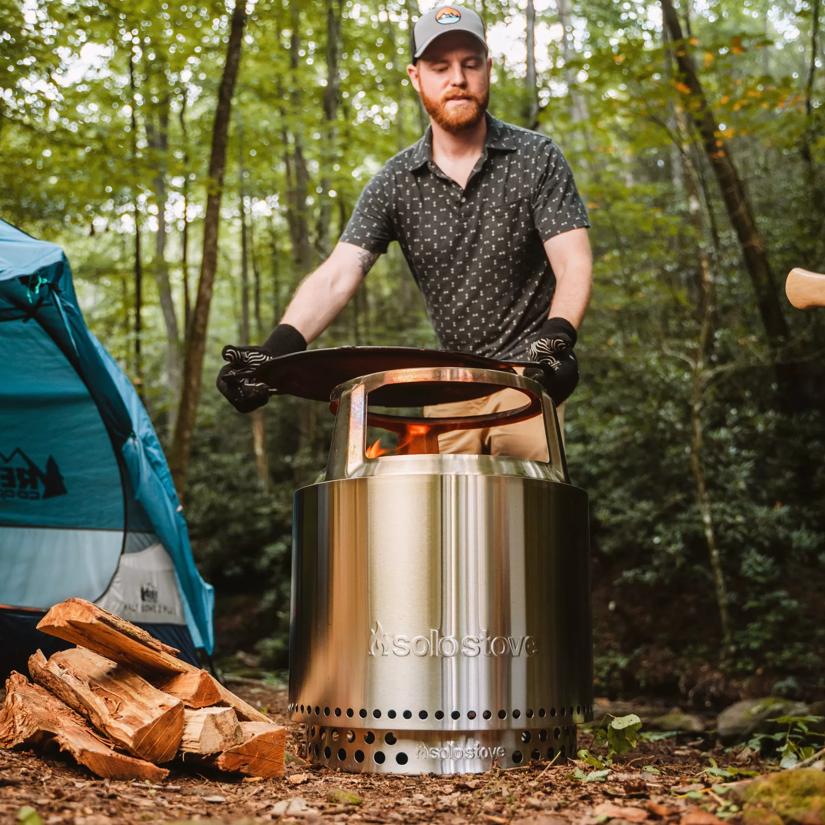 cooking on solo stove