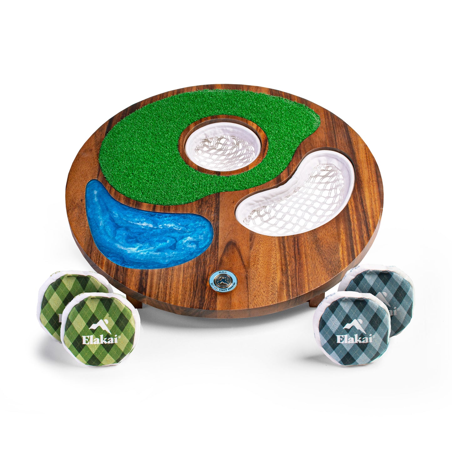Island Hole | Wood and Resin Cornhole x Golf Chipping Game