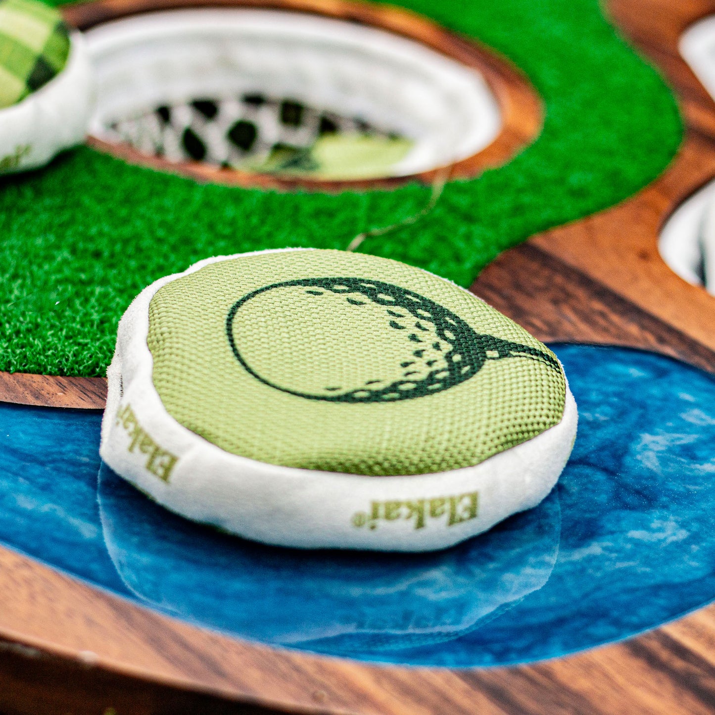 Island Hole | Wood and Resin Cornhole x Golf Chipping Game