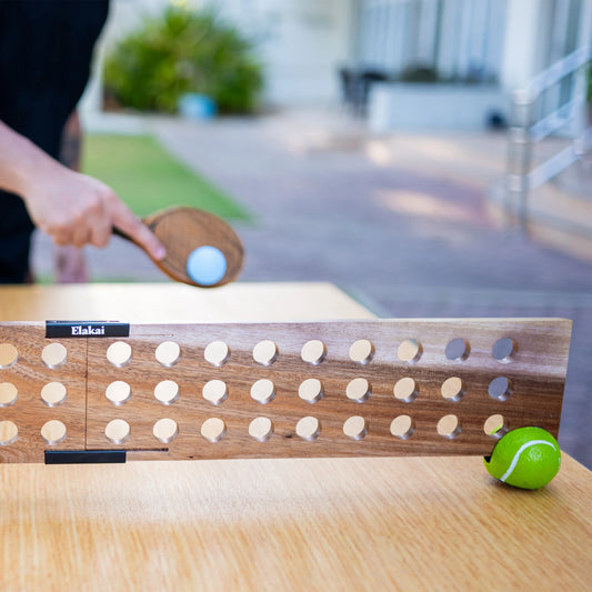 Tabletop Tennis Set - Solid Acacia Wood
