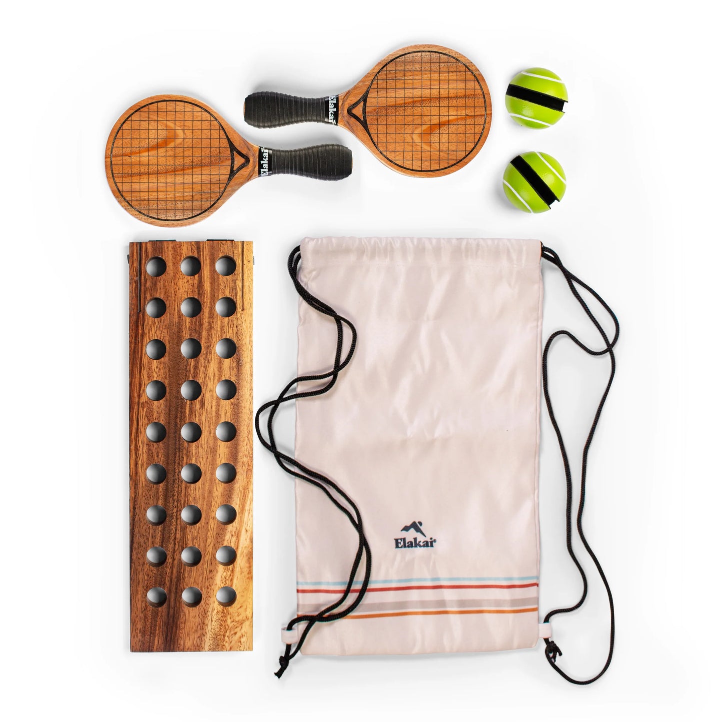 Tabletop Tennis Set - Solid Acacia Wood