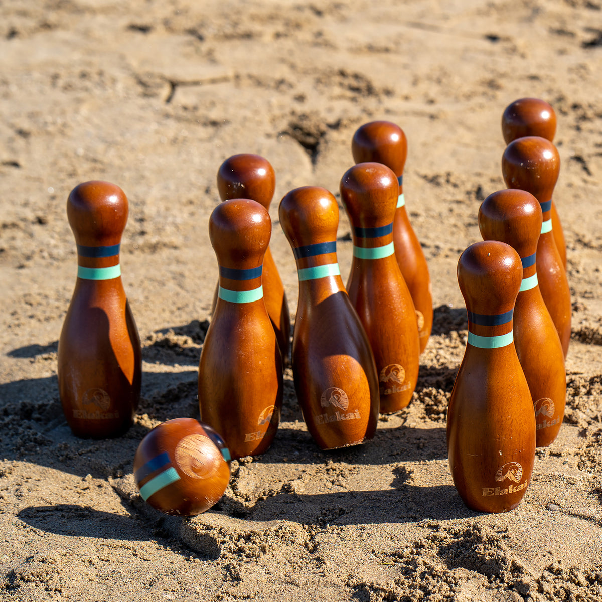 bowling on beach