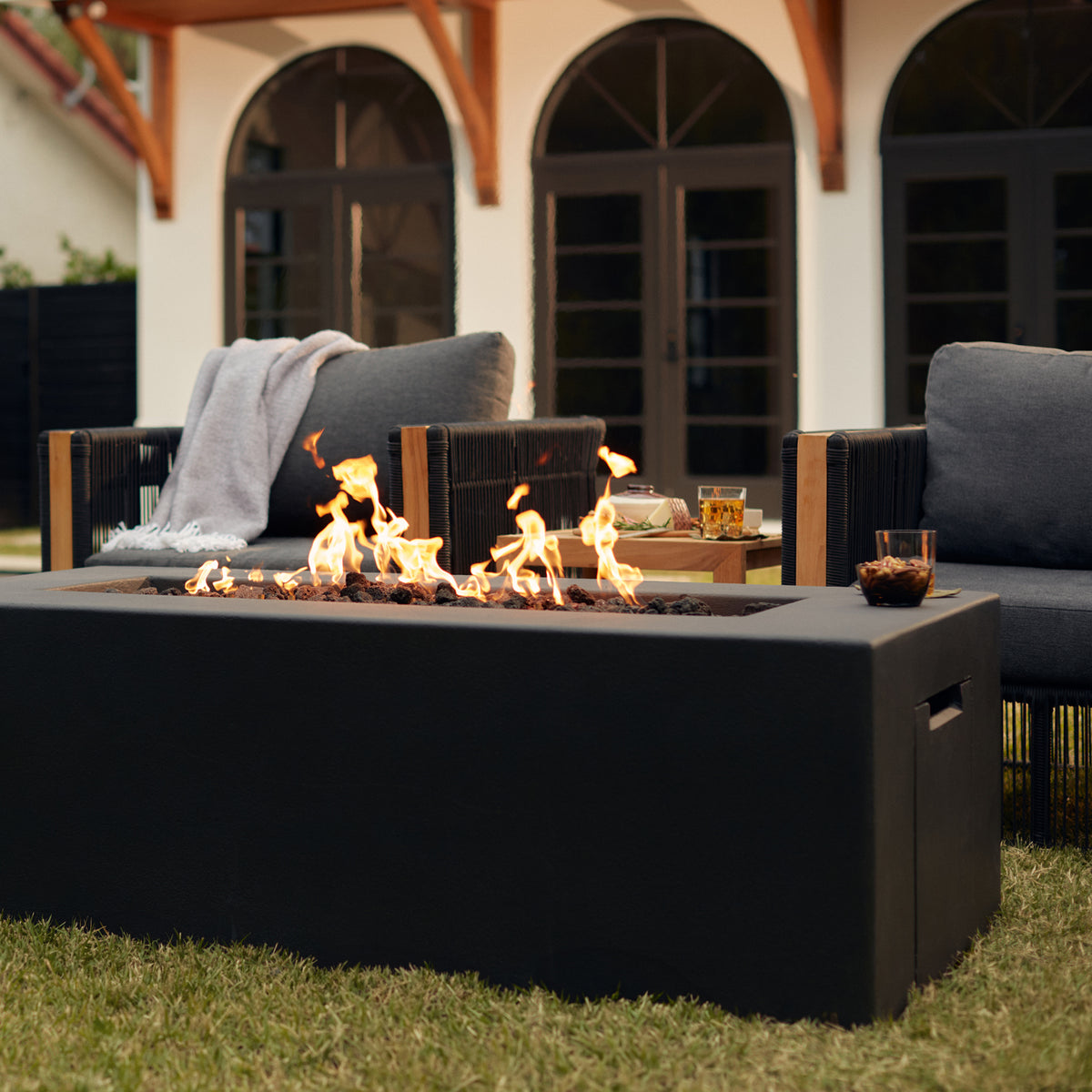 Kitchen Fire Table Blaze 60-Inch Rectangle Fire Table