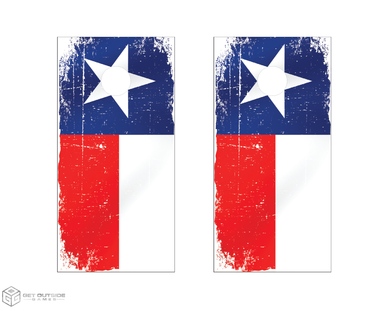 texas flag distressed edges cornhole