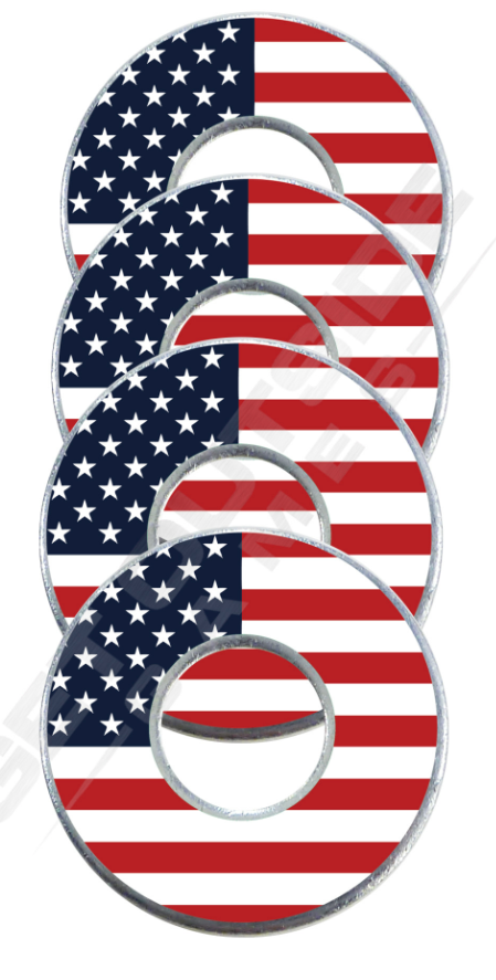 USA flag washers