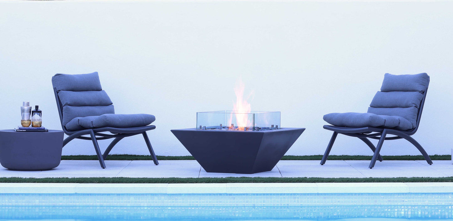 Wedge Square Bioethanol Fire Pit