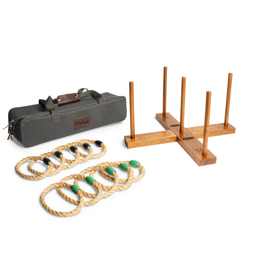 Ring Toss Game - Premium wood and rope