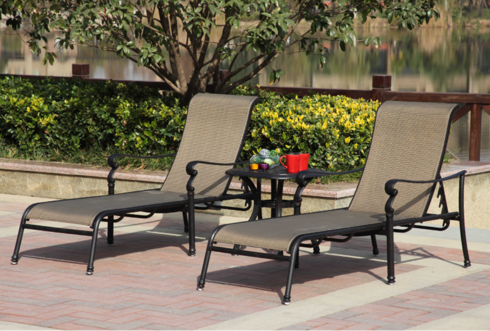 Lounge Chairs & Table - Bronze
